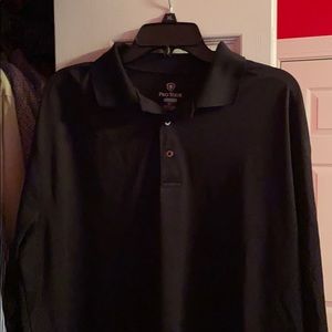 Pro Tour black long sleeve polo shirt